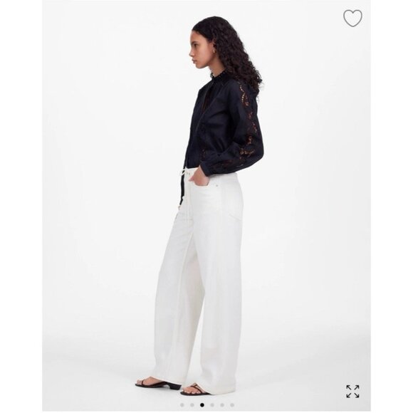 Madewell Low-Slung Baggy Jean: Airy Denim Edition Vintage Canvas Women's Sz 30 - Picture 3 of 16